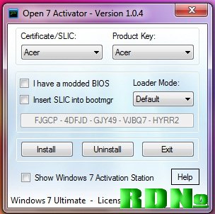 Windows Open 7 Activator 1.0.4
