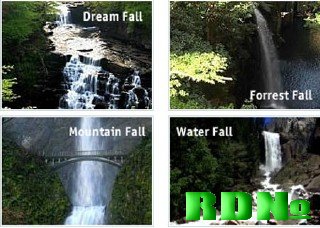 Видеообои на тему водопадов