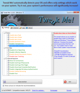 Tweak Me! 1.1.0.1 для windows 7