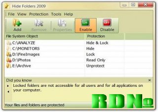 Hide Folders 2009 3.1.8.551
